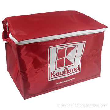 Picnic Cooling Bag with Rectangular Shape, Round Going Zipper and Adjustable Shoulder Strap